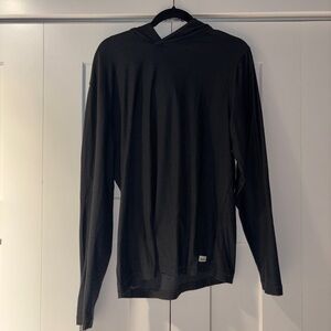 Vuori Black Long Sleeve Men's Shirt with Hood